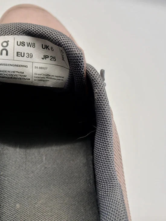 On Running Women's Pink and Gray Athletic Sneaker - Picture 14 of 16